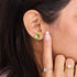 Émeraude | Argent sterling .925 | Boucles d'Oreilles Sirène Verre